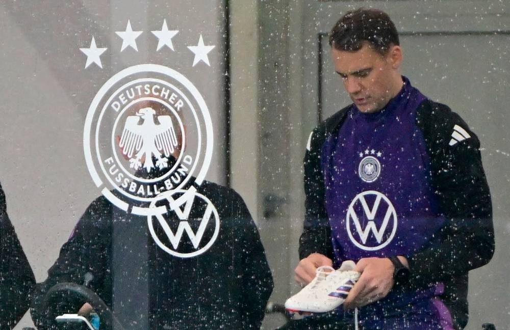 Germany's goalkeeper Manuel Neuer attends a training session of the German national football team in Blankenhain, eastern Germany, on May 29, 2024. - File photo by AFP