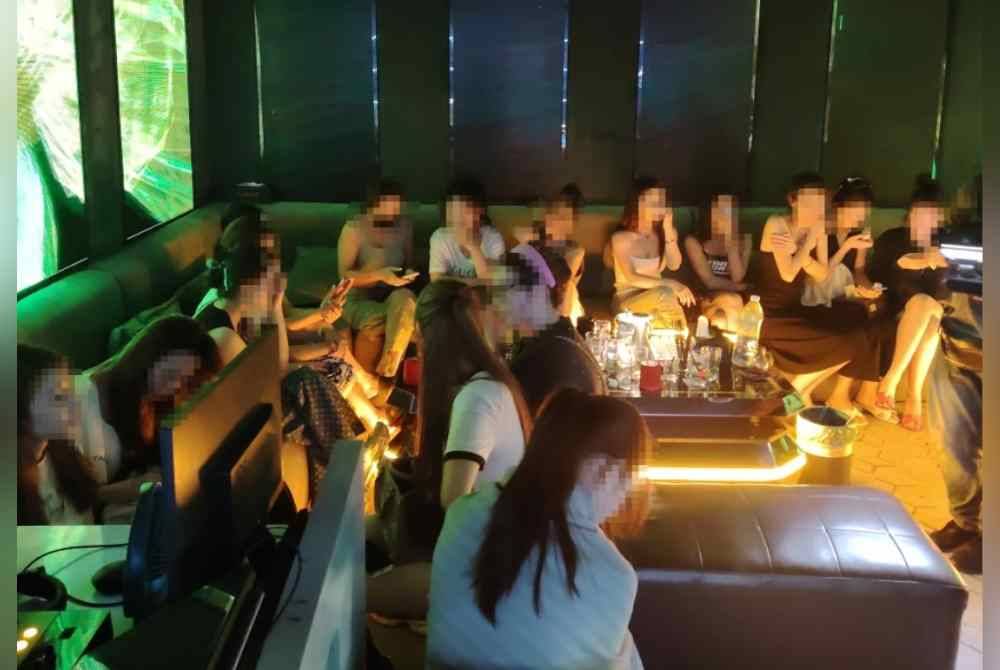 Among the foreign women detained by JIM in the raid at an entertainment venue located in an office building in the capital on Thursday.