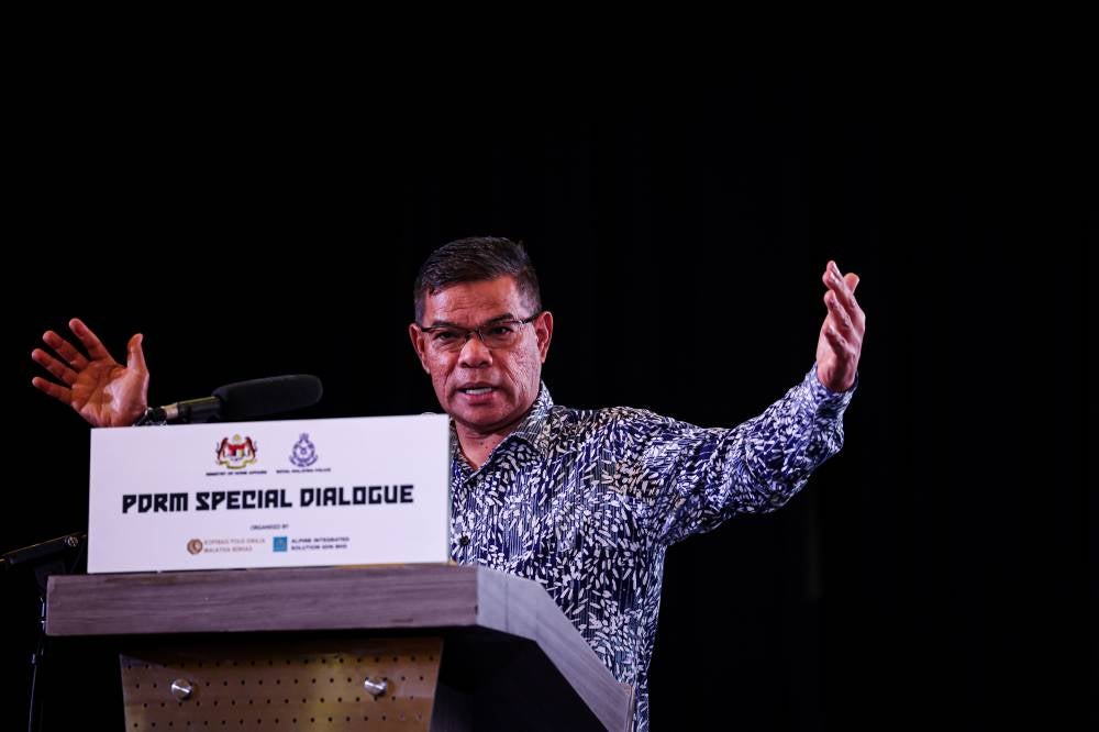 Saifuddin at the Special Dialogue II of the Royal Malaysia Police 2024, at the Sime Darby Convention Centre, here, today. Photo by Bernama