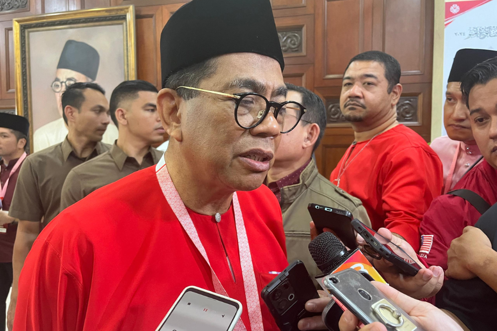 Umno vice-president Datuk Seri Mohamed Khaled Nordin at the party's General Assembly held at the World Trade Centre Kuala Lumpur, today.