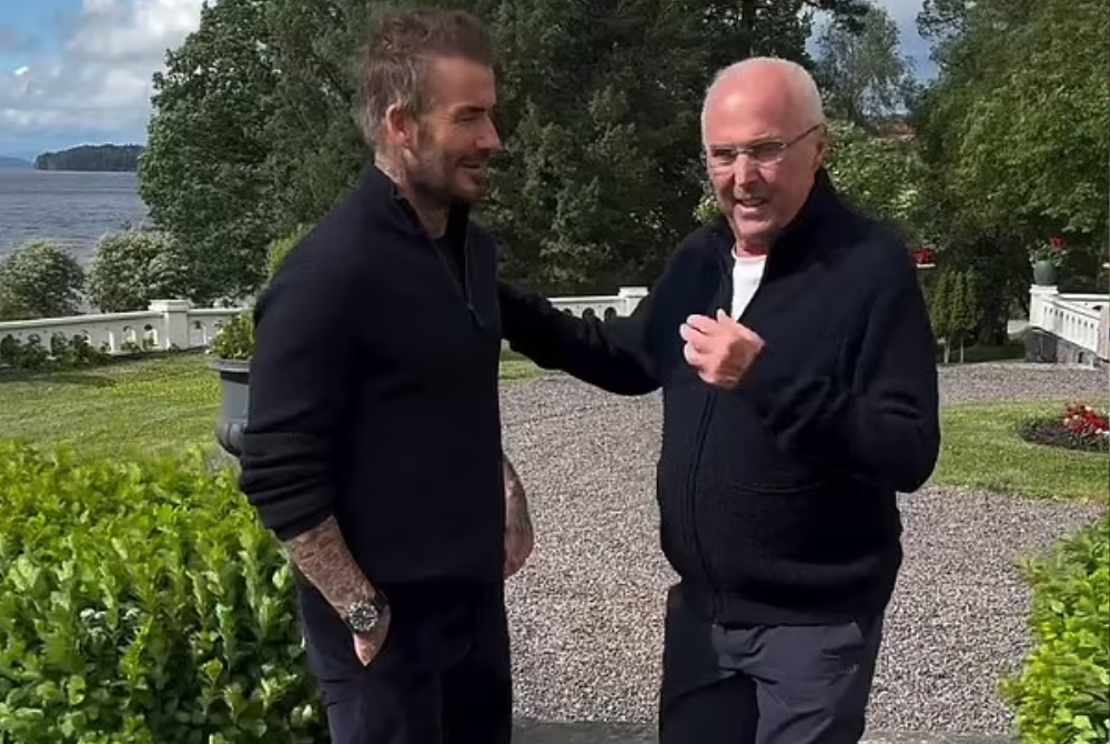 David Beckham and Sven-Goran Eriksson seen together in a post Beckham made on Instagram yesterday. - Photo credit: DavidBeckham/Instagram