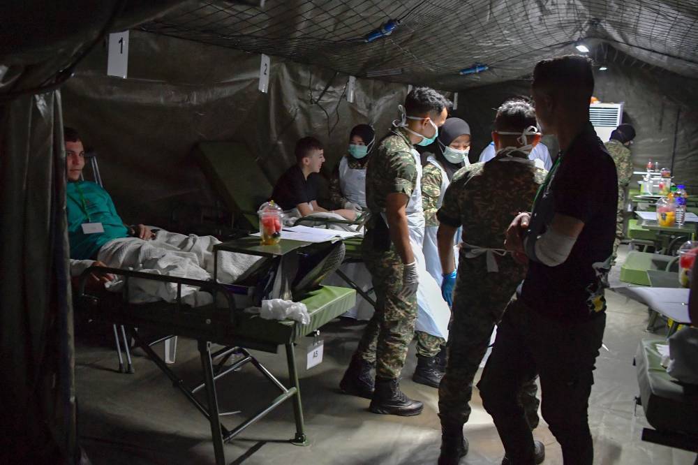 Two Royal Malaysian Air Force (RMAF) Airbus A-400M aircraft landed at the Subang Air Base in Selangor at around 2pm last Aug 16, after taking off from Al Maza Air Force Base in Cairo, Egypt, the previous, bringing 41 injured Palestinians and 86 of their family members. Photo by Bernama