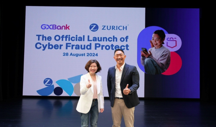 From left: GXBank CEO Pei-Si and Zurich Malaysia Country CEO/head Junior Cho at the official launch of Cyber Fraud Protect, here, today. Photo: Zurich Malaysia