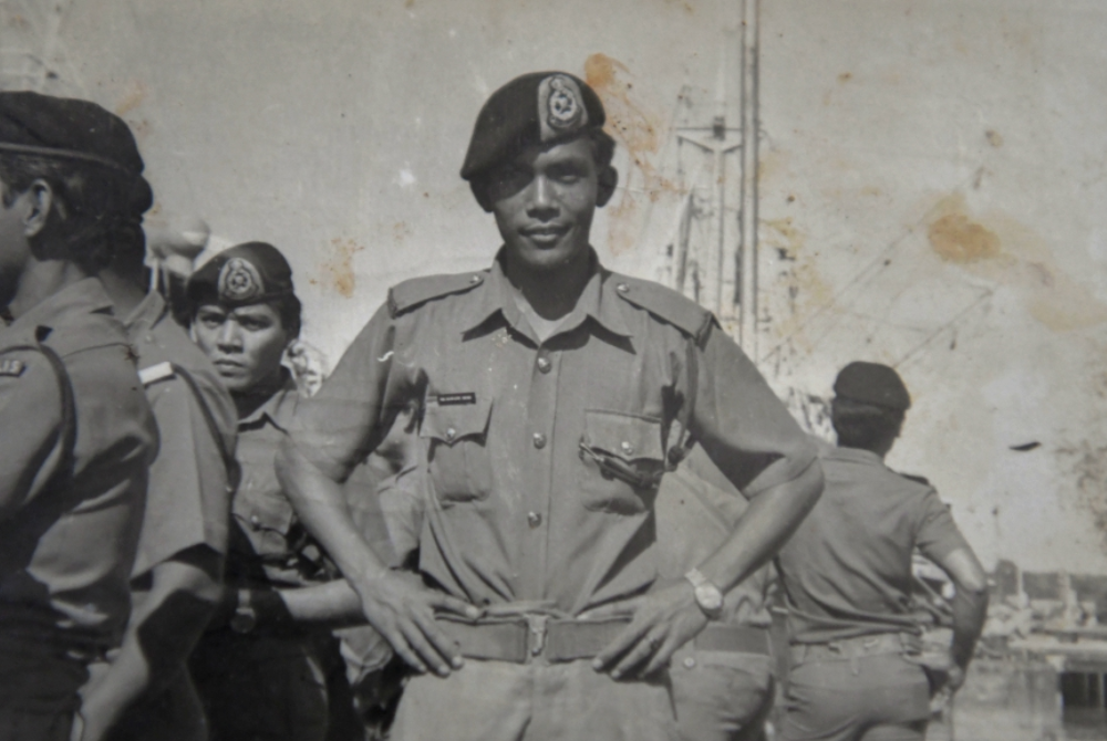 Retired Lance Corporal Mohamed Zawawi Mohd during his younger days. - Photo by Bernama