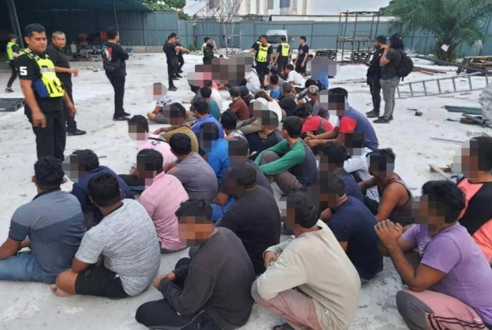 D3 CID Bukit Aman raids e-waste factories and arrests foreign workers.