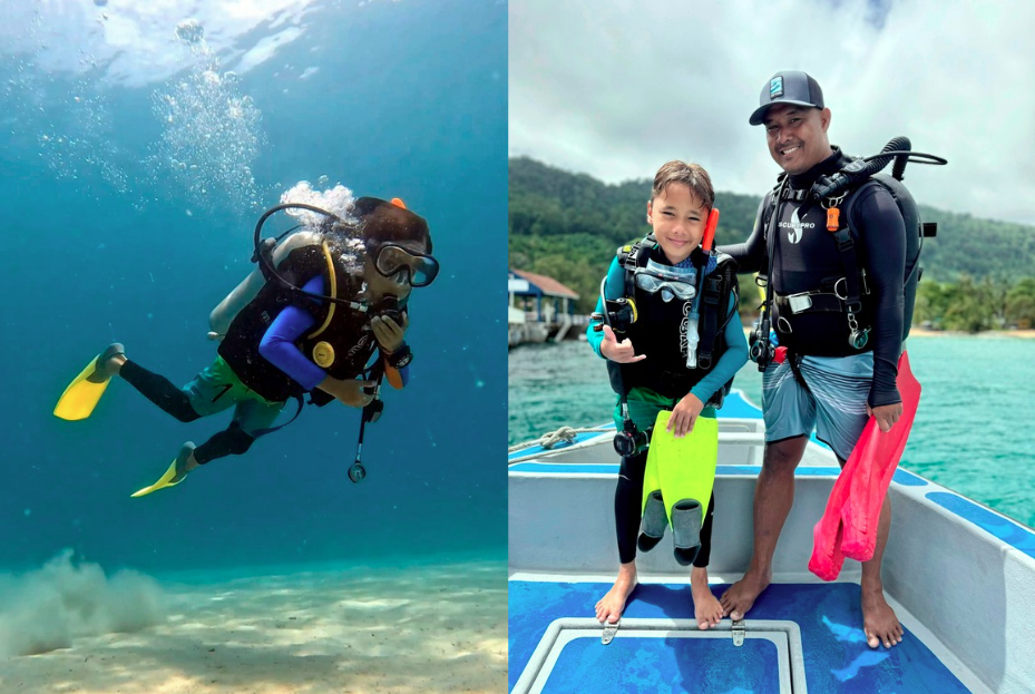 Armin had undergone basic training in scuba diving with her as a requirement to get the scuba diving certification by PADI in early August.