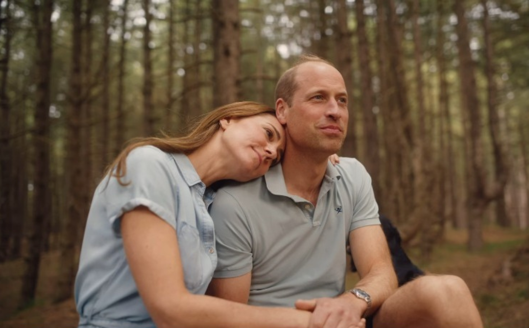 Kate Middleton and with her husband, Prince William.