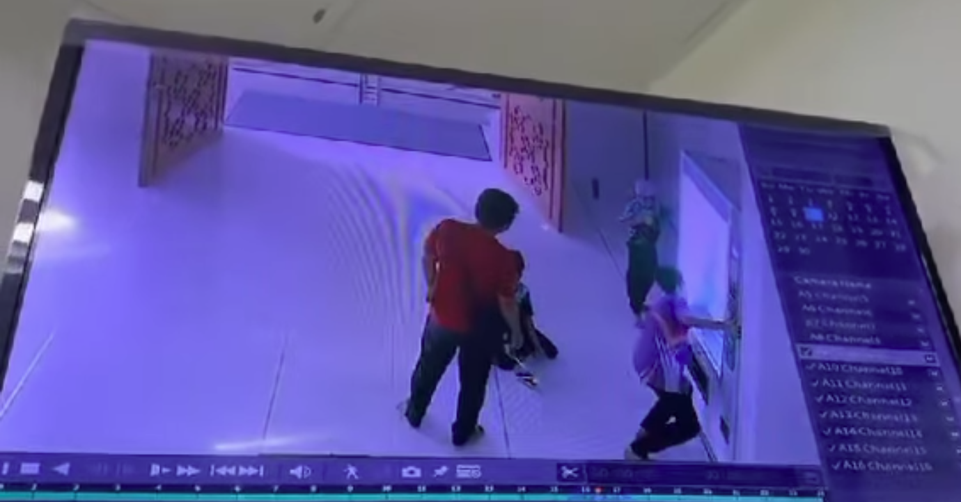 A screenshot of the video circulated on social media.