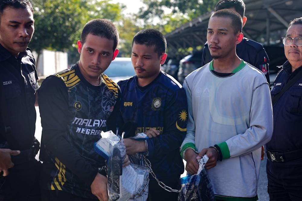 Three teaching assistants at a madrasah in Kuala Pilah pleaded not guilty in the Sessions Court today to 14 charges of sexual assault against five children, in 2022 and 2023. - Photo by Bernama