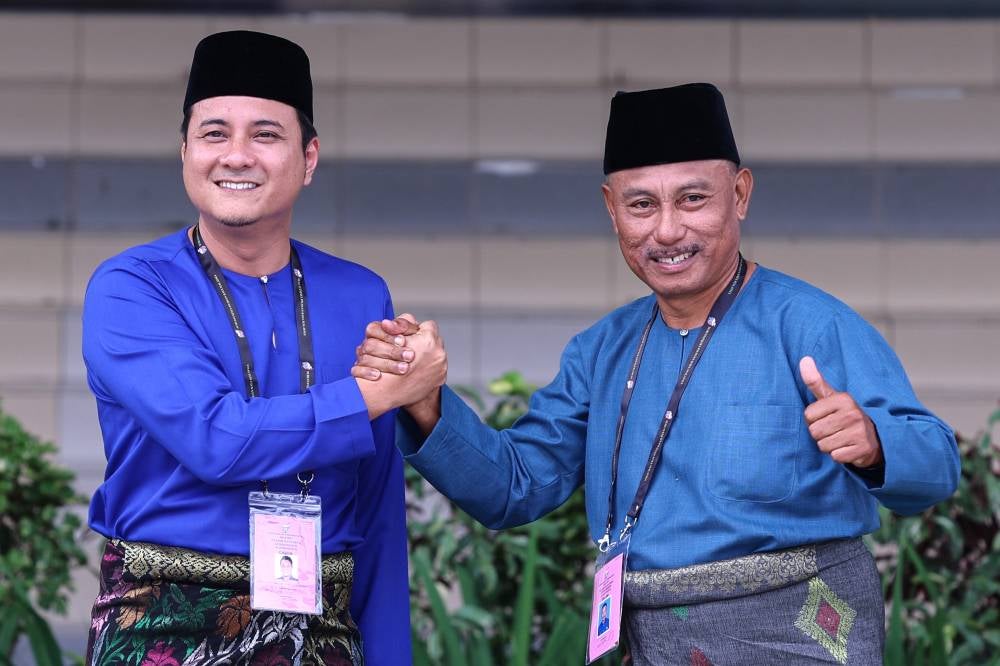 (Left) Barisan Nasional candidate Syed Hussein and Perikatan Nasional candidate Haizan. - Photo by Bernama 