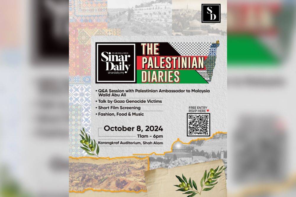 The Palestinian Diaries poster. - Photo by Sinar Daily