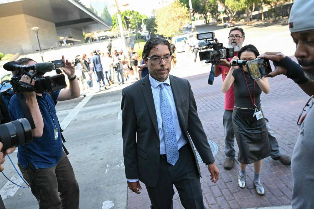 California physician Mark Chavez exits federal court in Los Angeles on October 2, 2024. Chavez pleaded guilty to conspiring to distribute the drug ketamine to the late actor Matthew Perry, who died of a ketamine overdose in October 2023. (Photo by AFP)