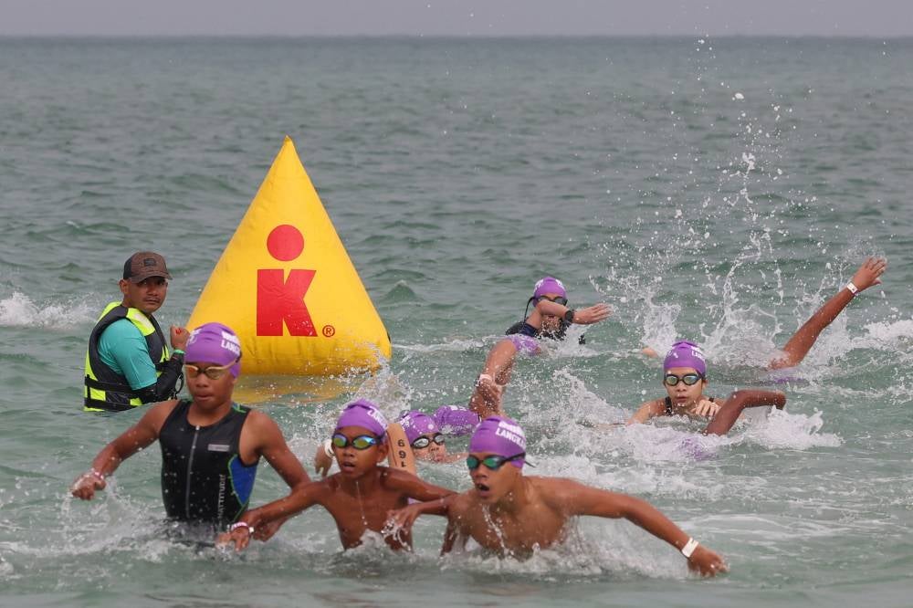 Over 300 youngsters, aged between one and 17, took part in the Ironkids competition in Langkawi today. Photo by Bernama