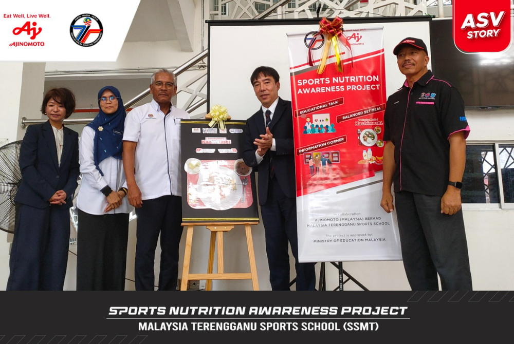 Ajinomoto (Malaysia) Berhad (AMB) has expanded its Sports Nutrition Awareness Project to the Malaysia Terengganu Sports School (SSMT) as part of the Ajinomoto Group’s Creating Shared Value (ASV) initiative.