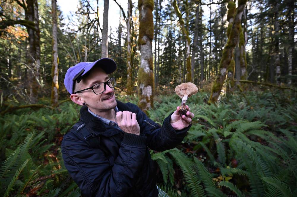 Graham Steinruck, certified wild mushroom identification expert and the founder of the “Biodiversity Collective,