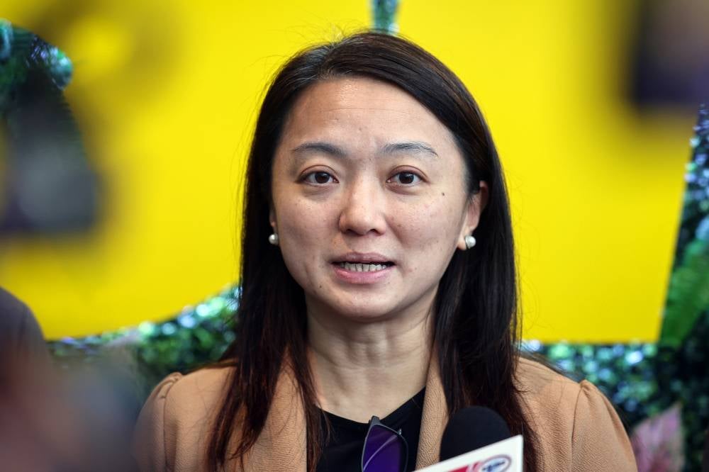 Hannah Yeoh during a media conference at ISN here today - Photo by Bernama
