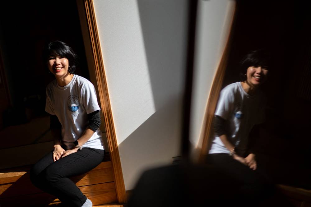 This photo taken on October 22, 2024 shows Kaori Ishikawa, an assemblywoman in Hitachi city, posing during an interview with AFP at her house in Hitachi city, Ibaraki Prefecture. - File photo by AFP