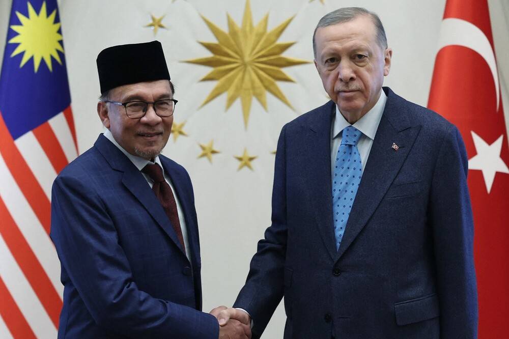 Prime Minister Datuk Seri Anwar Ibrahim (left) and Turkey's President Recep Tayyip Erdogan - AFP photo