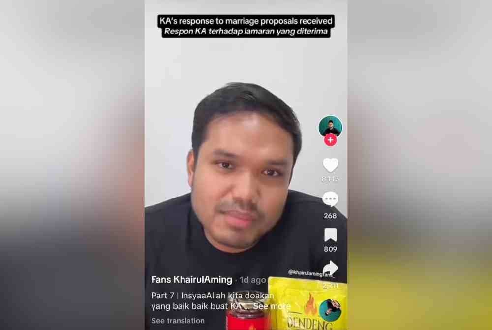 Khairul Aming appeared in a video shared by @khairulamingfans_ on TikTok.