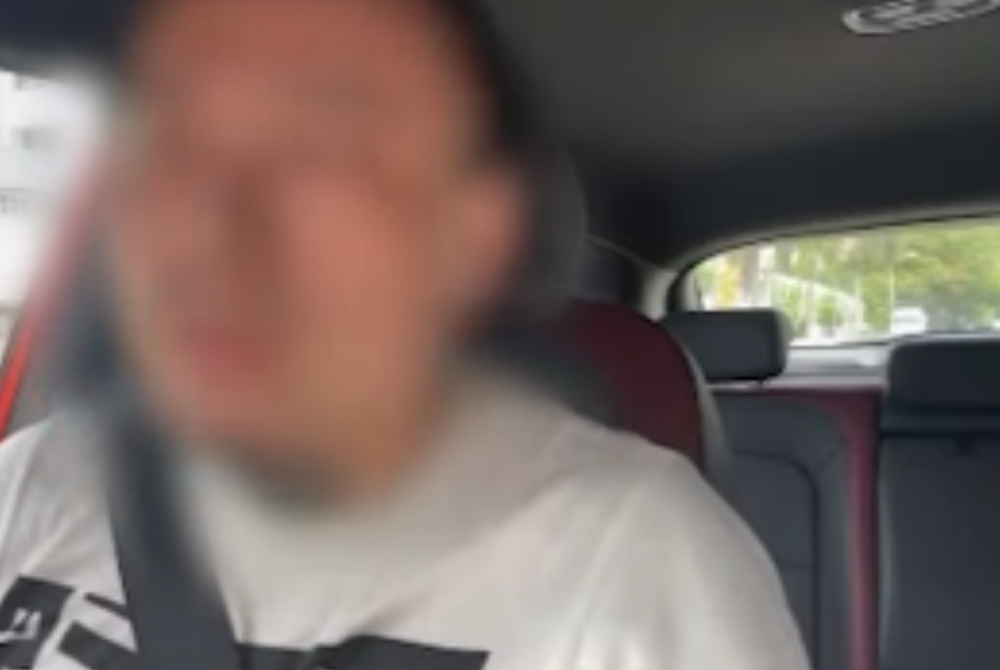 The video shows a man inside a vehicle making negative remarks and insults against the religion of Islam. - Screengrab taken from social media