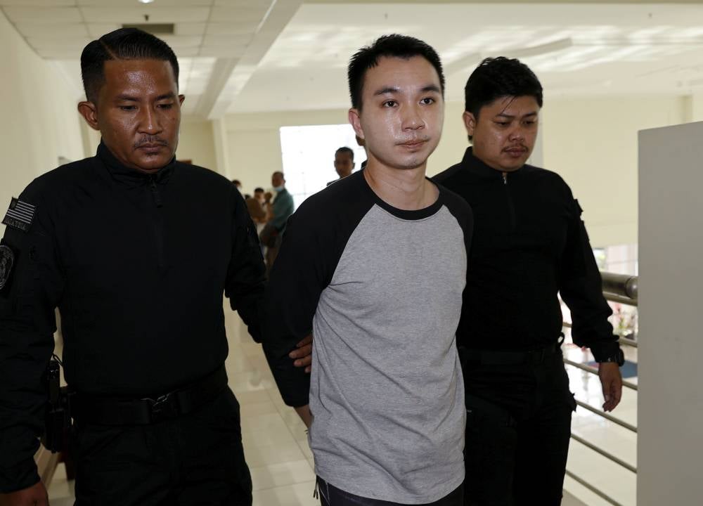 Beauty-industry businessman Chai Kien Tung, 29, was fined RM4,600 by the Magistrate's Court today for two charges of accessing and storing obscene materials in two smartphones. - Photo by Bernama