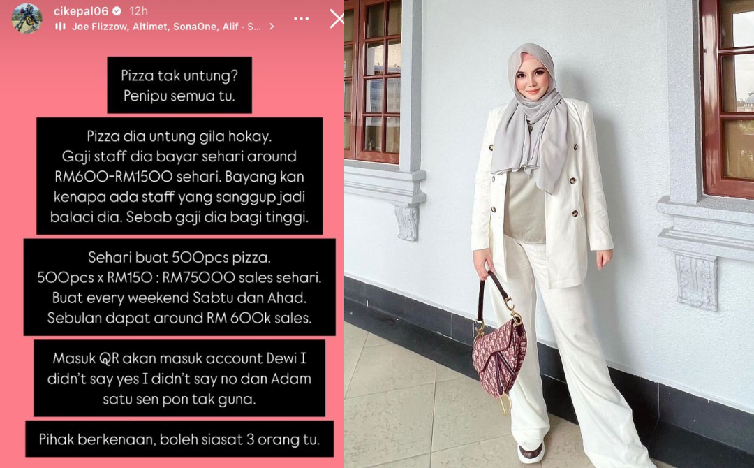 Cik Epal took to Instagram with a series of explosive stories, tagging Malaysia's Inland Revenue Board (LHDN) to investigate Jofliam’s business practices on Nov 8. - Source @Cikepal (Instagram)