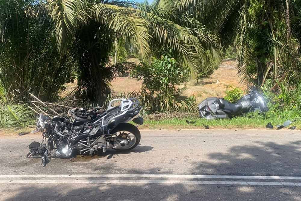 The incident occurred while the victim and several other high-powered motorcycle riders, in a convoy, were travelling from Segamat to Kluang. - Photo courtesy of police
