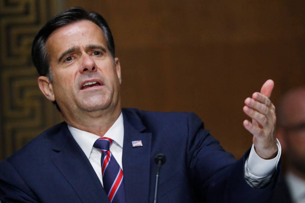 US Representative John Ratcliffe, Republican of Texas, testifies before a Senate Intelligence Committee hearing on his nomination for Director of National Intelligence in Washington,DC on May 5, 2020. - File photo by AFP