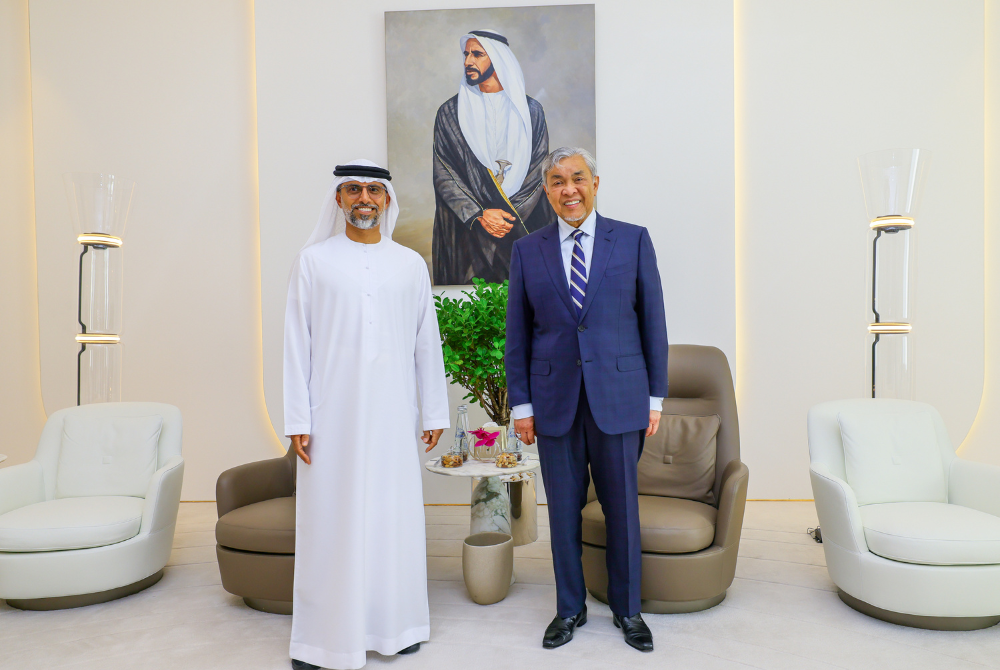 Datuk Seri Dr Ahmad Zahid Hamidi during his meeting with United Arab Emirates Energy and Infrastructure Minister Suhail Mohamed Al Mazrouei.