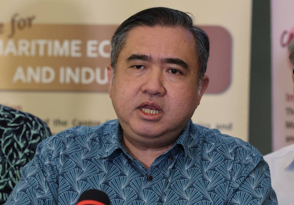 Transport Minister Anthony Loke during a press conference after the closing of the Maritime Economics Workshop organised by the Malaysian Maritime Institute today. - Photo by Bernama