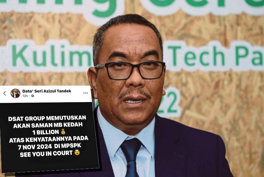 A post uploaded on Azizul's Facebook announced his decision to sue Sanusi for RM1 billion.