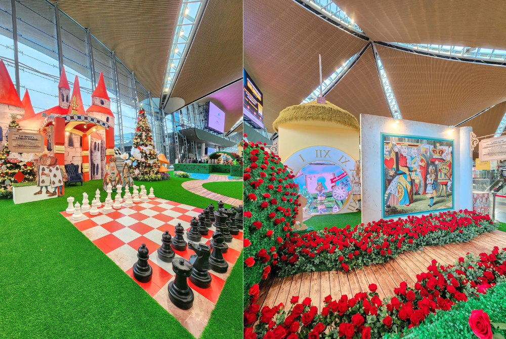 Some of the creative installations for Alice’s Adventures in Wonderland at KLIA 1. Photo courtesy of Malaysia Airports 