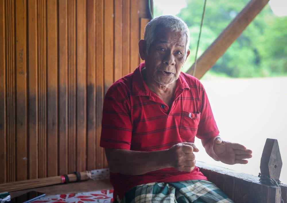 A. Bakar Ahmad, 70, affectionately called Pokwe, in Kampung Tebak Batu 16. Photo by Bernama