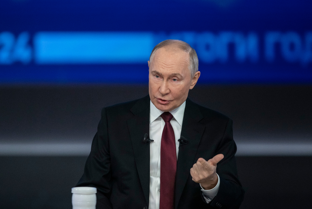 Russian President Vladimir Putin speaks during his annual press conference in Moscow, Russia, Dec 19, 2024. - Photo by Xinhua