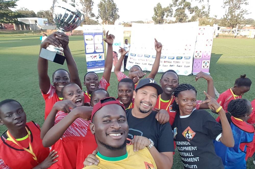 Sayf shared a photo of himself in Uganda, where his football app, 'Socaloca,' designed to transform grassroots football by organising leagues and acting as a LinkedIn for players, has made significant progress.