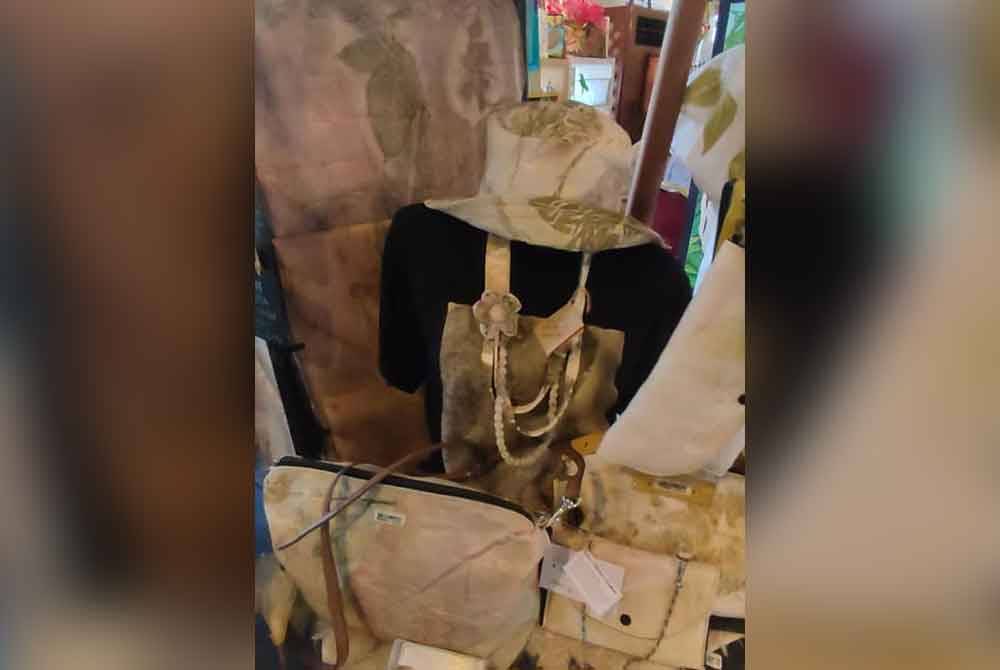 There are over 200 types of eco-print batik products from Sue's Collection Langkawi.