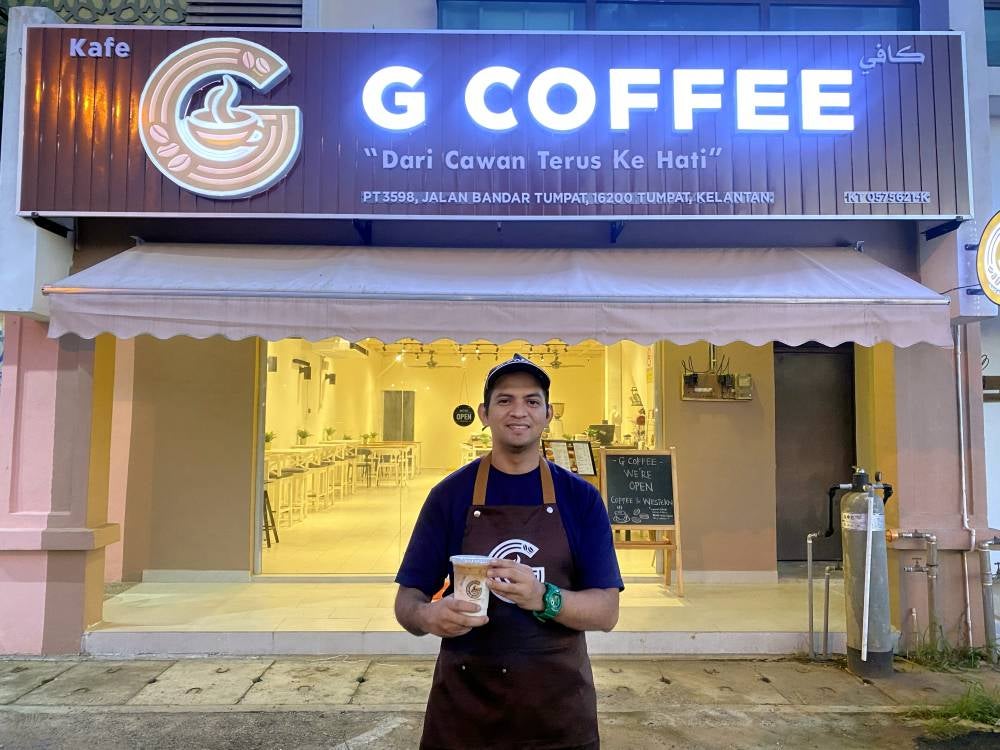 Two months ago, Tuan Azizi opened G Coffee in Bandar Baru Tumpat here, finally fulfilling his dream of owning a cafe.