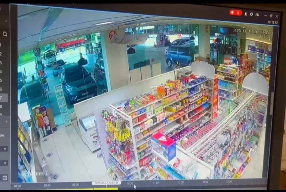Screenshot from CCTV footage of the incident.