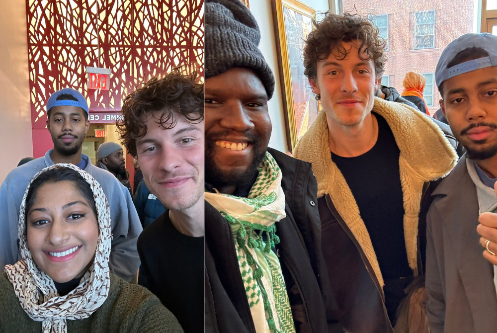 Fans took the chance to take a selfie with Shawn Mendes after Friday prayers. Photo taken from X 