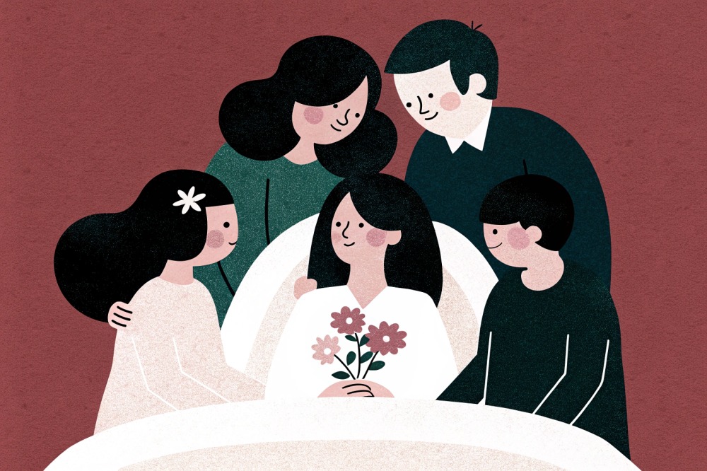 Family support plays a huge role in helping women stay strong throughout their journey. Photo AI generated 