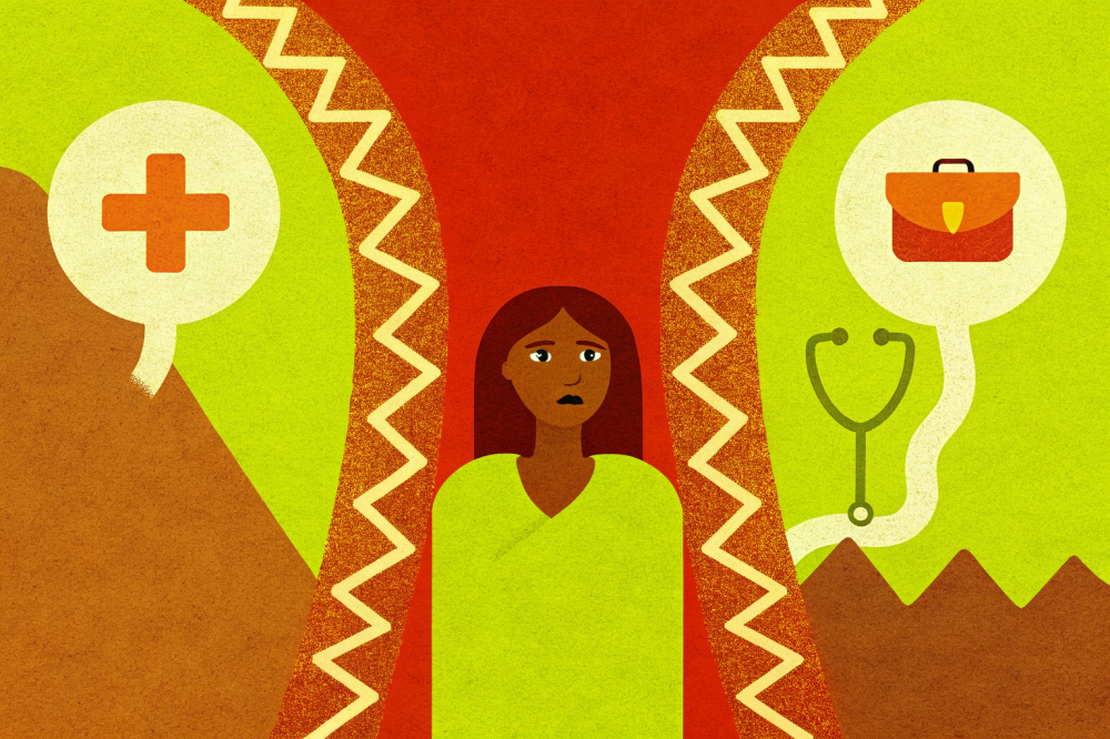 Cultural taboos and stigma around vaginal screenings leave many women in Asian countries afraid or ashamed to seek early cervical cancer detection. Photo generated by Recraft 