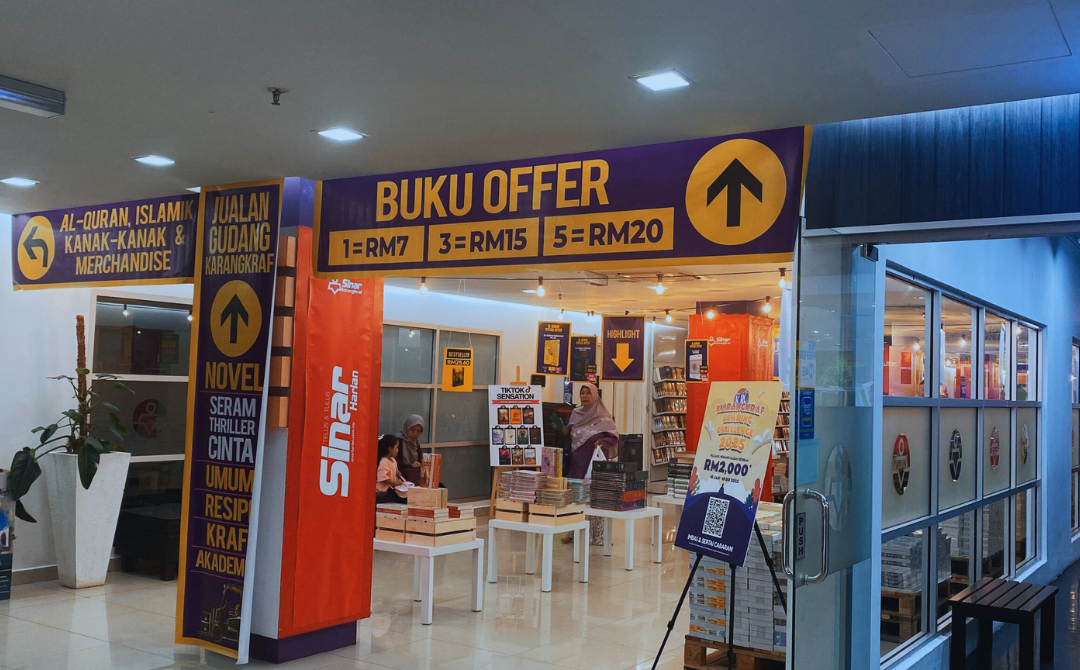 The Karangkraf Warehouse Book Sale is open daily from 9am to 7pm from Jan 24 Feb 2.