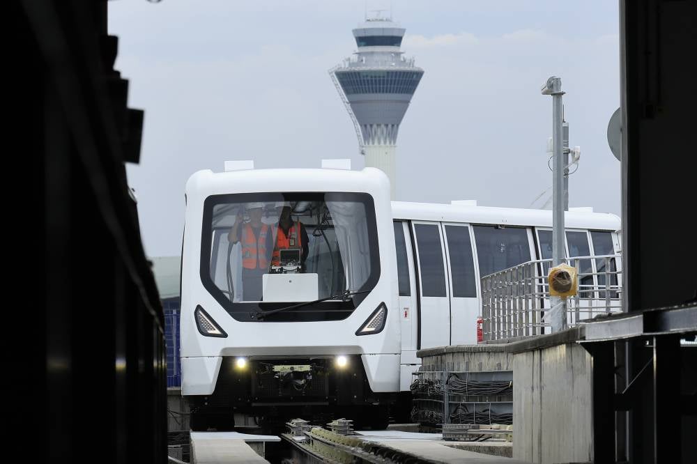 The Aerotrain, which serves as a vital mode of transport between the airport terminals, was suspended in March 2023 for maintenance and upgrading works after a breakdown, with an initial promise to restore service in time for the New Year. Photo by Bernama