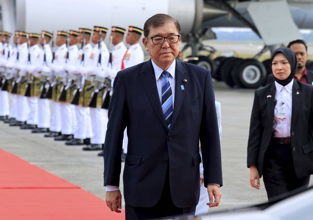 Japan's Prime Minister Shigeru Ishiba at the Bunga Raya Complex at the Kuala Lumpur International Airport on Jan 9, 2025. - Photo by Bernama