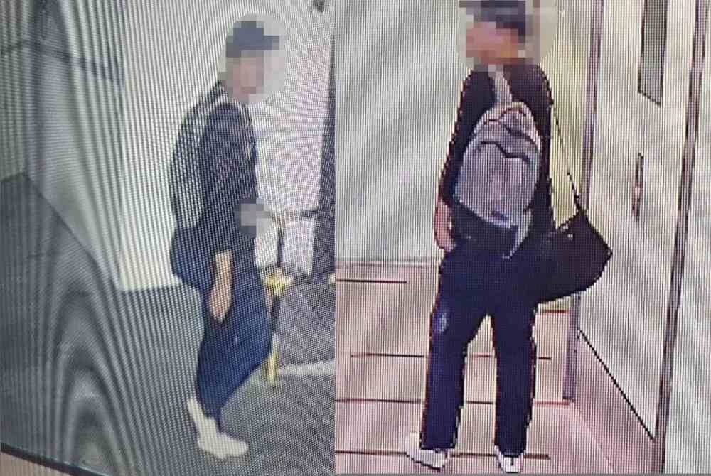 Rakaman CCTV dipercayai suspek di sebuah bangunan sekitar Setia Alam, Shah Alam.