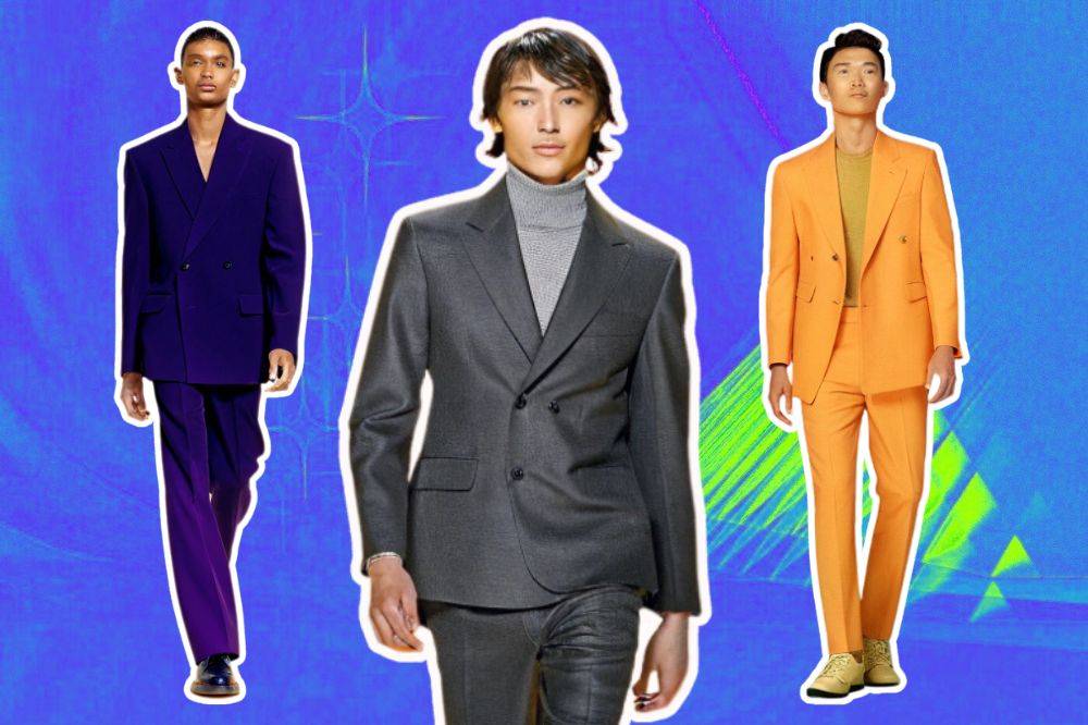 Not all suits are created equal when it comes to going tie-less. Photo: Recraft AI and Canva