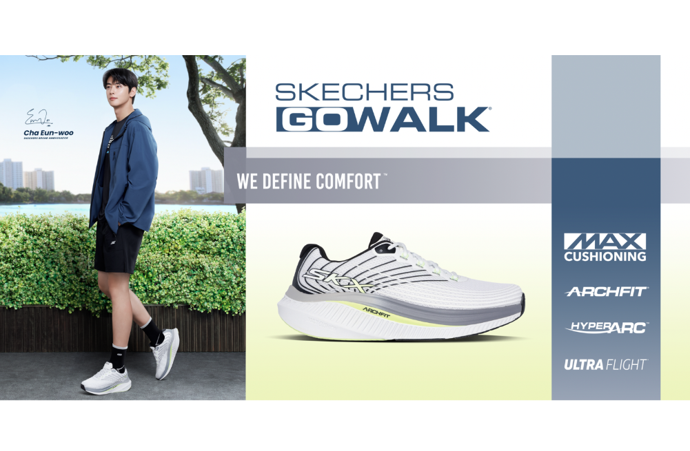 Now available online and at selected concept stores, the Skechers GOwalk collection will expand in March 2025 with seven distinct designs across two standout series for men and women—crafted to elevate your everyday walking experience.