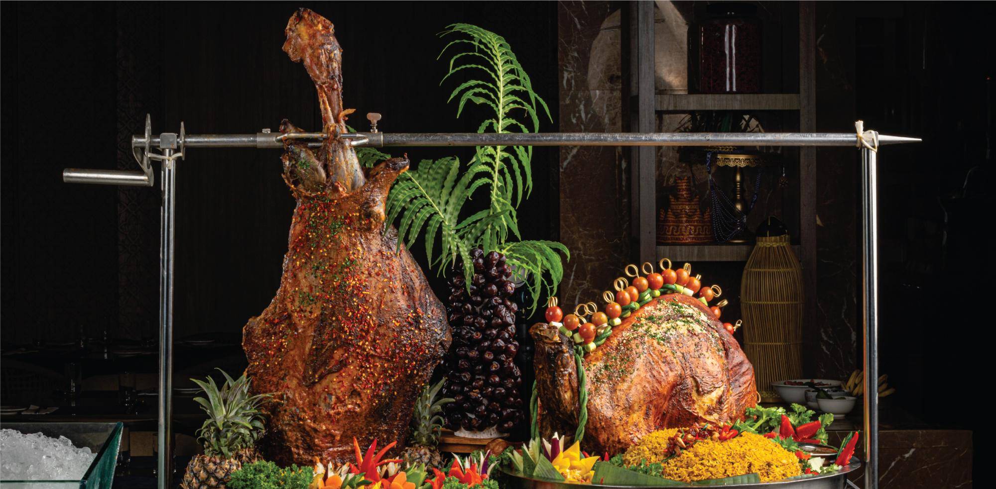 12-Hour Slow-Cooked Harissa Marinated Beef Leg with Yemeni Kabsah