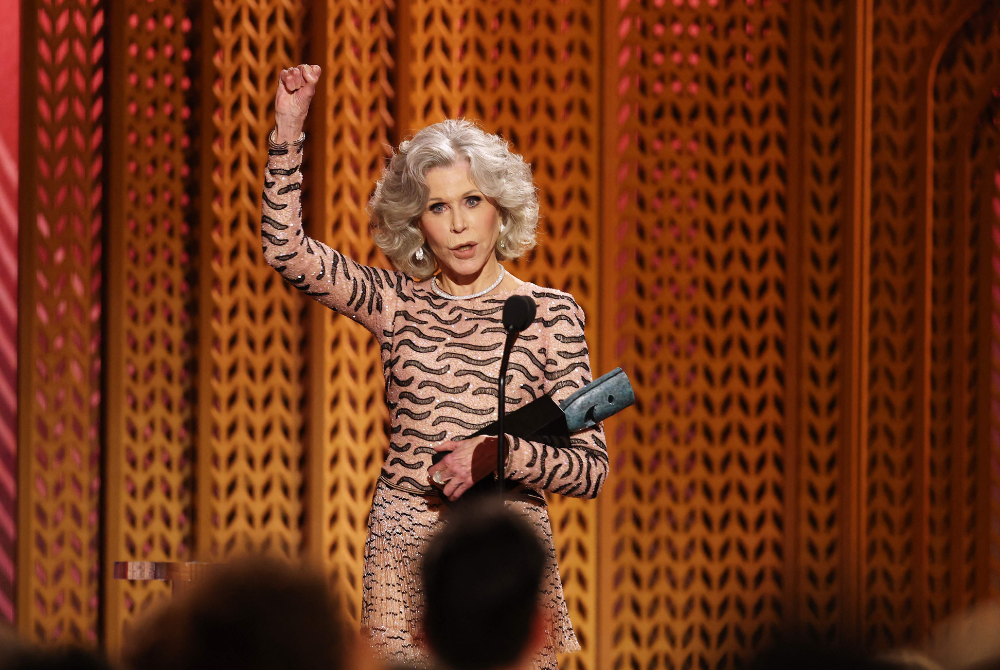 Honoree Jane Fonda accepts the SAG Life Achievement Award onstage during the 31st Annual Screen Actors Guild Awards at Shrine Auditorium and Expo Hall on Feb 23, 2025 in Los Angeles.
Photo by AFP