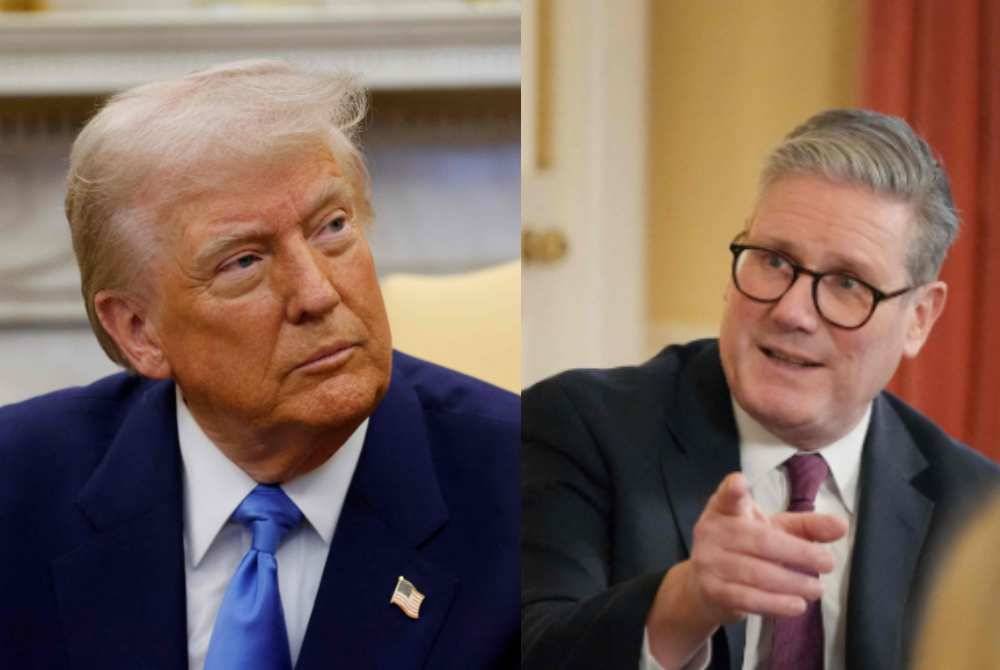 Trump (left, and Starmer. AFP FILE PIX